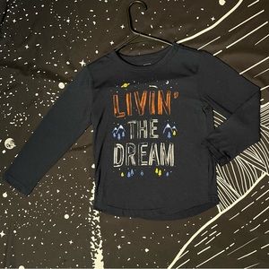 Livin’ the Dream Blue Long Sleeve Pajama Shirt GAP Kids
